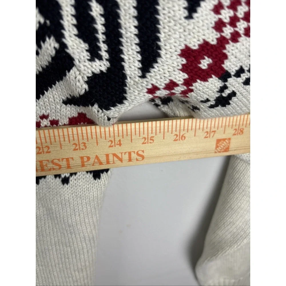 CHAPS, Sz XL, Ivory/Black, Fair Isle Pattern, Pullover Sweater. (MSRP $70) NEW.